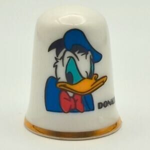 VTG AFB Thimble Donald Duck Bone China England Disney Collectible Disneyana